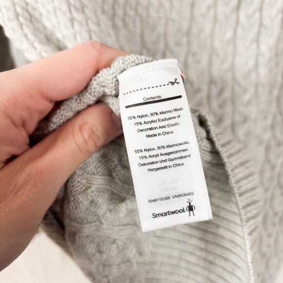 Smartwool Dacono Ski Wool Blend Sweater in Light Grey - Picture 6 of 8